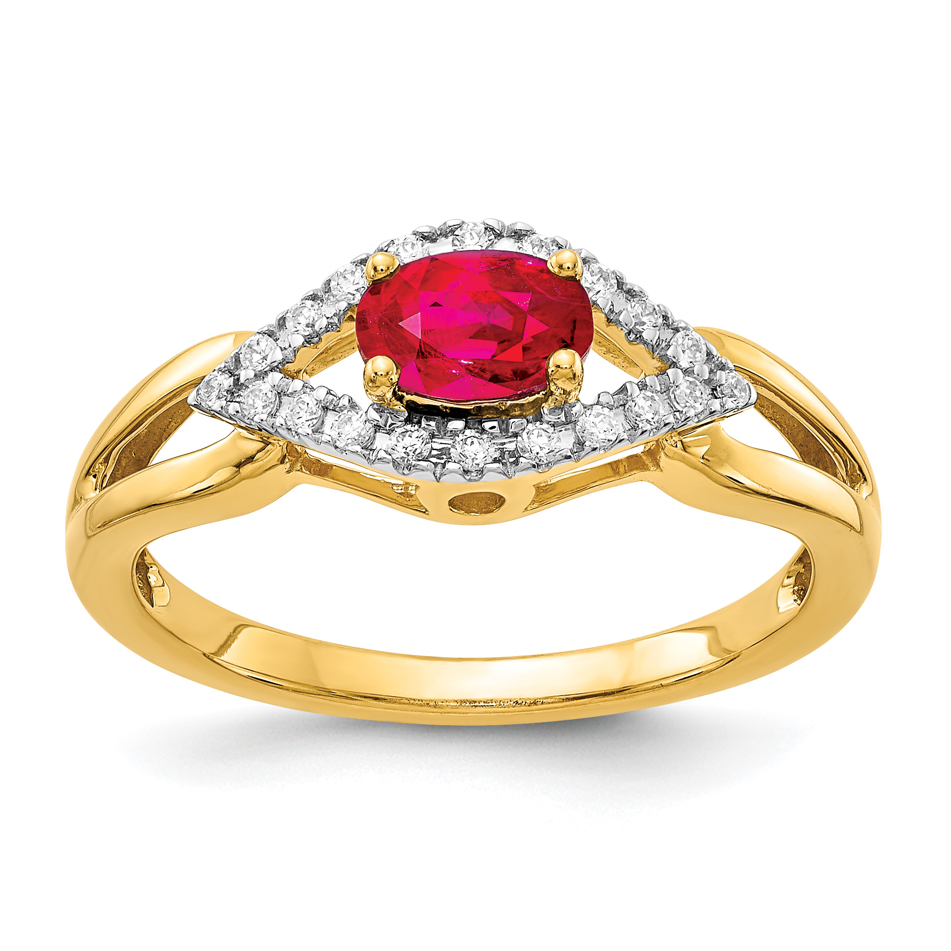 10k Diamond and Ruby Ring (RM5760-RU-013-1YA)
