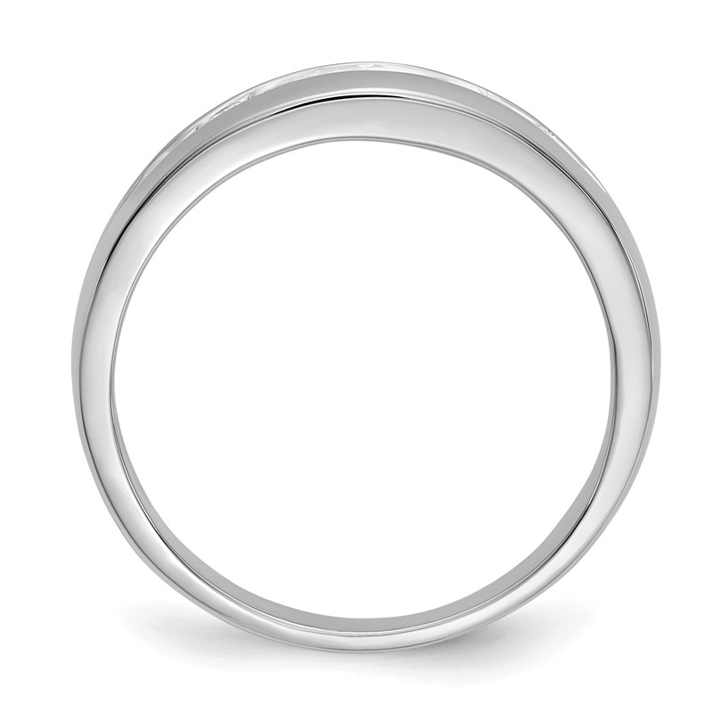 IBGoodman 14k White Gold 1/3 carat Lab Grown Diamond VS/SI+ G+ Seven Stone Complete Men's Ring