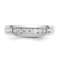IBGoodman 14K White Gold 0.33 Carat Lab Grown Diamond VS SI+ G+ Seven Stone Complete Men's Ring view 4