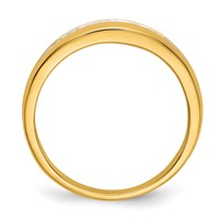 IBGoodman 14K Yellow Gold Ring with White Rhodium 0.33 Carat Lab Grown Diamond VS SI+ G+ Seven Stone Complete Men's view 2