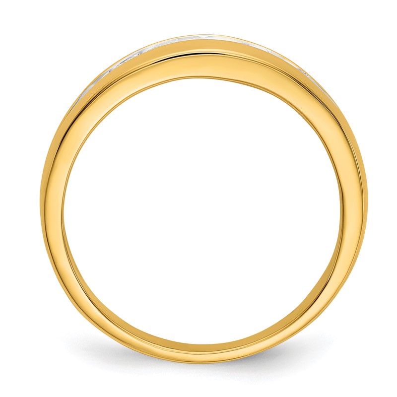 IBGoodman 14k with White Rhodium 1/3 carat Lab Grown Diamond VS/SI+ G+ Seven Stone Complete Men's Ring