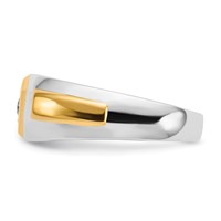 IBGoodman 14K Two-Tone 0.10 Carat Lab Grown Diamond VS SI+ G+ Complete Men's Ring view 3