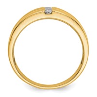 IBGoodman 14K Yellow Gold 0.25 Carat Lab Grown Diamond VS SI+ G+ Complete Polished and Satin Men's Ring view 2