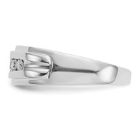IBGoodman 14K White Gold 0.25 Carat Lab Grown Diamond VS SI+ G+ Complete Men's Band view 3