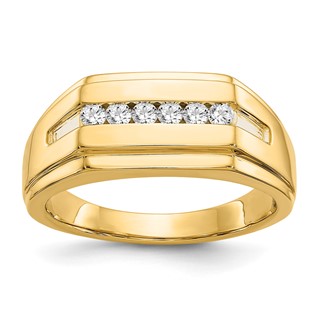IB Goodman 14k 1/4 carat Diamond 6-stone Mens Ring