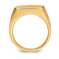 IBGoodman 14K Yellow Gold 0.50 Carat Lab Grown Diamond VS SI+ G+ Five Stone Complete Men's Ring view 2