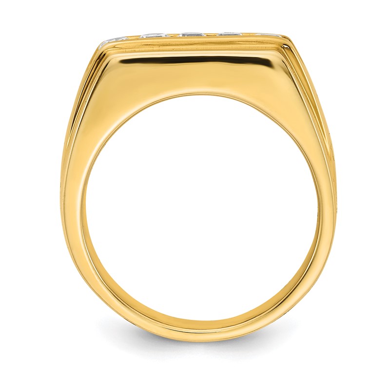 IBGoodman 14k 1/2 carat Lab Grown Diamond VS/SI+ G+ Five Stone Complete Men's Ring