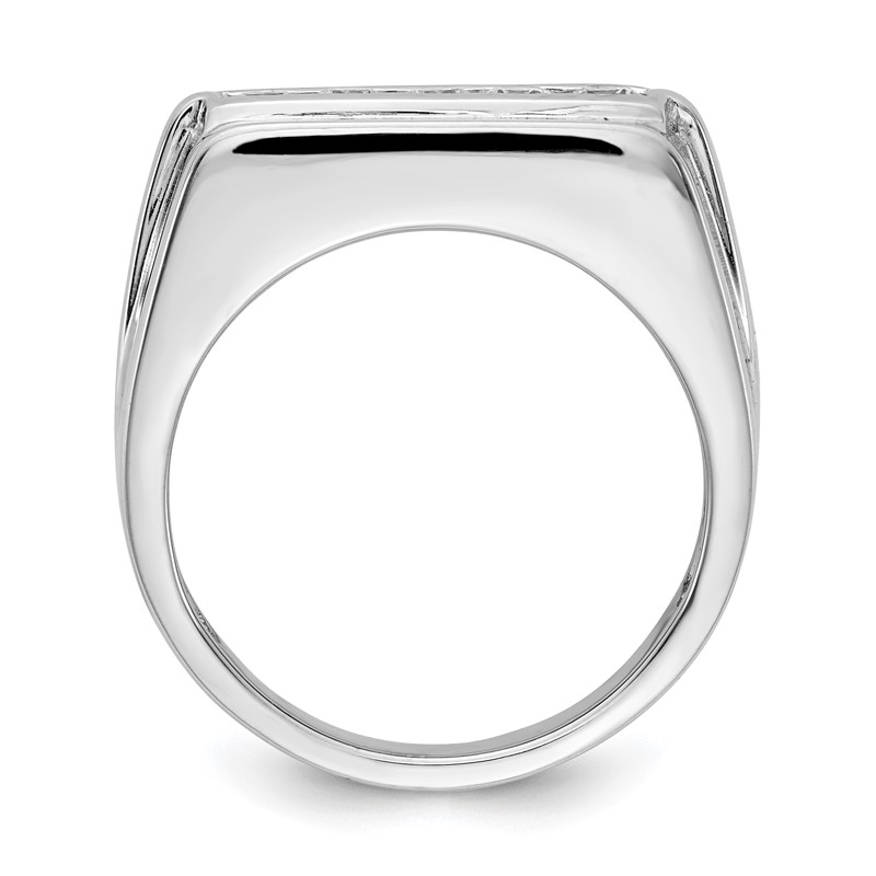 14K White Gold Lab Grown VS/SI+ G+ Dia 5-stone Men's Ring