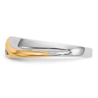 IBGoodman 14K Two-tone 0.17 Carat Lab Grown Diamond VS SI+ G+ Four Stone Complete Men's Ring view 3