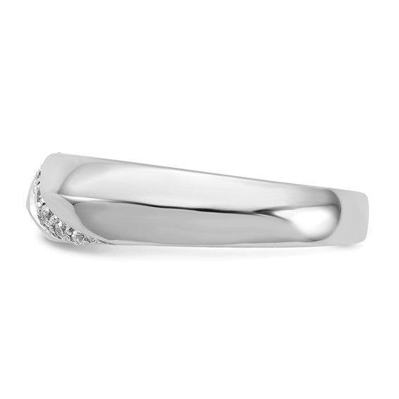 IB Goodman 14k White Gold 1/8 carat 7-stone Diamond Mens Ring
