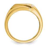 IBGoodman 14K Yellow Gold 0.33 Carat Lab Grown Diamond VS SI+ G+ Five Stone Complete Men's Ring view 2