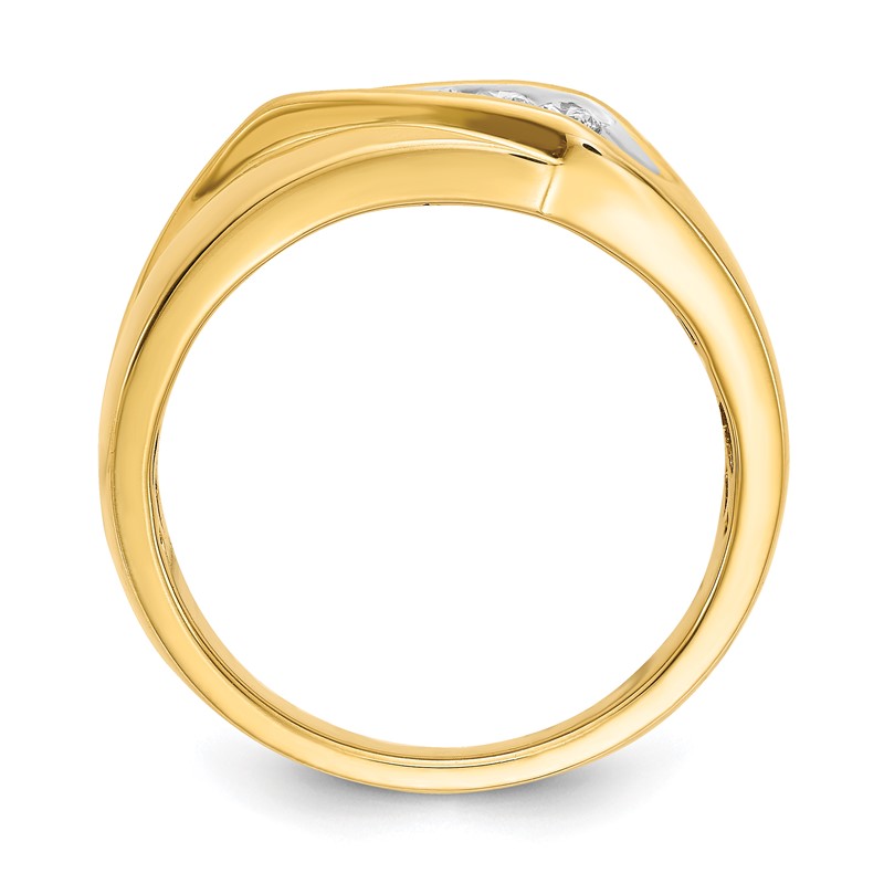 IBGoodman 14k 1/3 carat Lab Grown Diamond VS/SI+ G+ Five Stone Complete Men's Ring