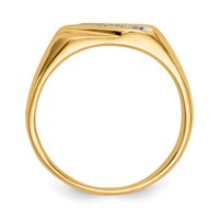 IBGoodman 14K White Gold 0.12 Carat Lab Grown Diamond VS SI+ G+ Six Stone Complete Men's Ring view 2