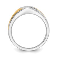 IBGoodman 14K Two-tone 0.25 Carat Lab Grown Diamond VS SI+ G+ Complete Men's Ring view 2