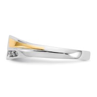 IBGoodman 14K Two-tone 0.25 Carat Lab Grown Diamond VS SI+ G+ Complete Men's Ring view 3