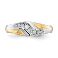 IBGoodman 14K Two-tone 0.25 Carat Lab Grown Diamond VS SI+ G+ Complete Men's Ring view 4