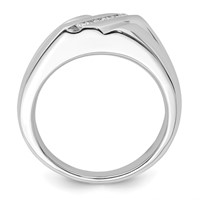 IBGoodman 14K White Gold 0.17 Carat Lab Grown Diamond VS SI+ G+ Six Stone Complete Men's Ring view 2