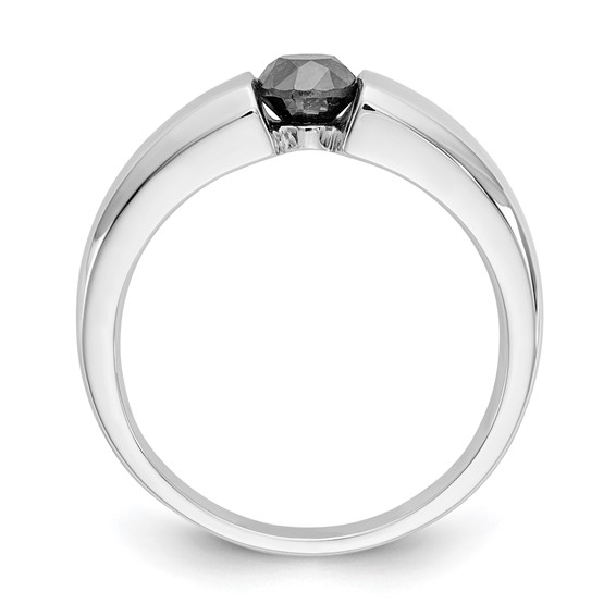 IB Goodman 14k White Gold 1 carat Black Diamond Mens Ring