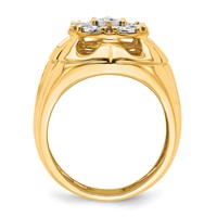 IBGoodman 14K Yellow Gold 0.62 Carat Lab Grown Diamond VS SI+ G+ Complete Men's Ring view 2