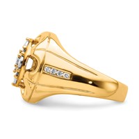 IBGoodman 14K Yellow Gold 0.62 Carat Lab Grown Diamond VS SI+ G+ Complete Men's Ring view 3