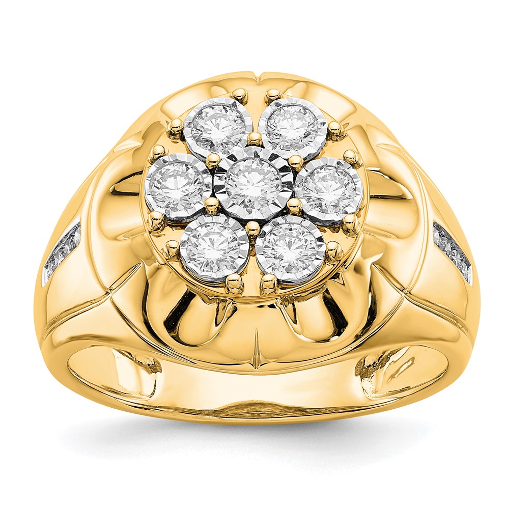 IBGoodman 14K Yellow Gold 0.62 Carat Lab Grown Diamond VS SI+ G+ Complete Men's Ring