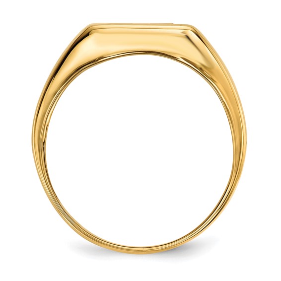 IB Goodman 14k 10mm Square Onyx and Diamond Mens Cross Ring