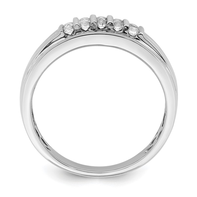 IBGoodman 10k White Gold 1/2 carat Lab Grown Diamond VS/SI+ G+ Complete Men's Ring