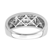 IBGoodman 10K White Gold 0.50 Carat Lab Grown Diamond VS SI+ G+ Complete Men's Ring view 5