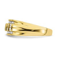 IBGoodman 10K Yellow Gold 0.50 Carat Lab Grown Diamond VS SI+ G+ Complete Men's Ring view 3