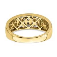 IBGoodman 10K Yellow Gold 0.50 Carat Lab Grown Diamond VS SI+ G+ Complete Men's Ring view 5