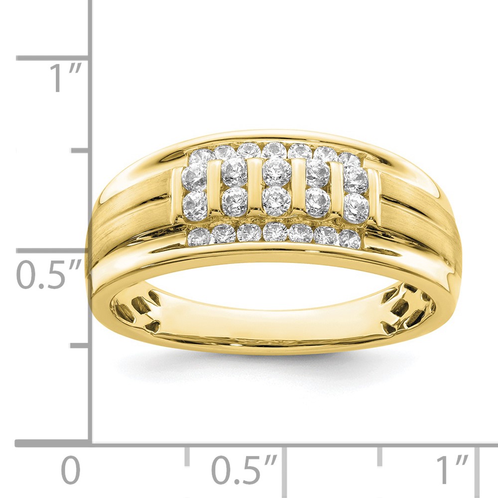 IBGoodman 10k 1/2 carat Lab Grown Diamond VS/SI+ G+ Complete Men's Ring (RM5866-0YLG)