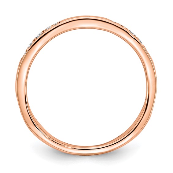 14k Rose Gold Diamond Wedding Band