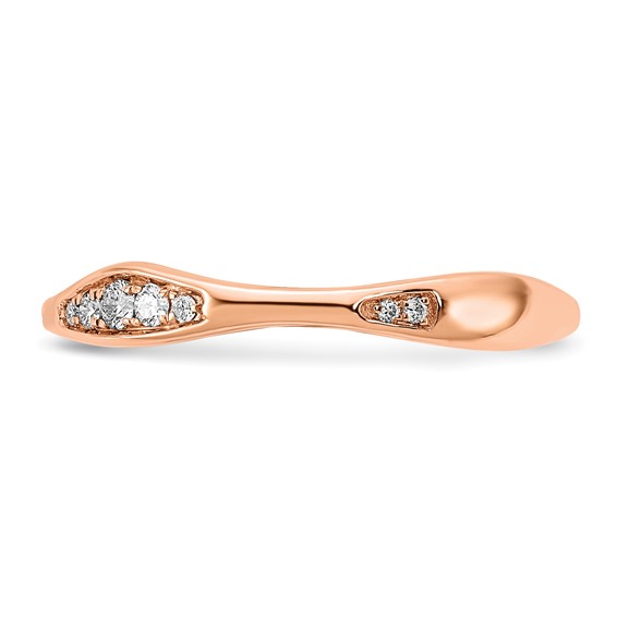 14k Rose Gold Diamond Wedding Band