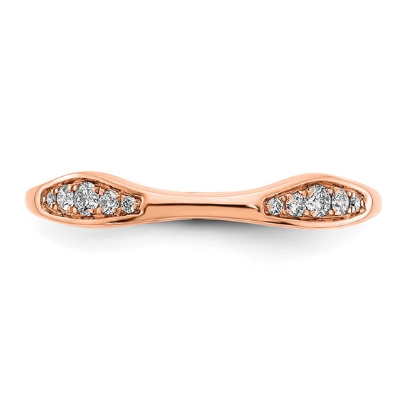 14k Rose Gold Diamond Wedding Band