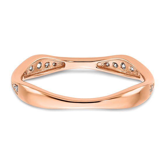 14k Rose Gold Diamond Wedding Band