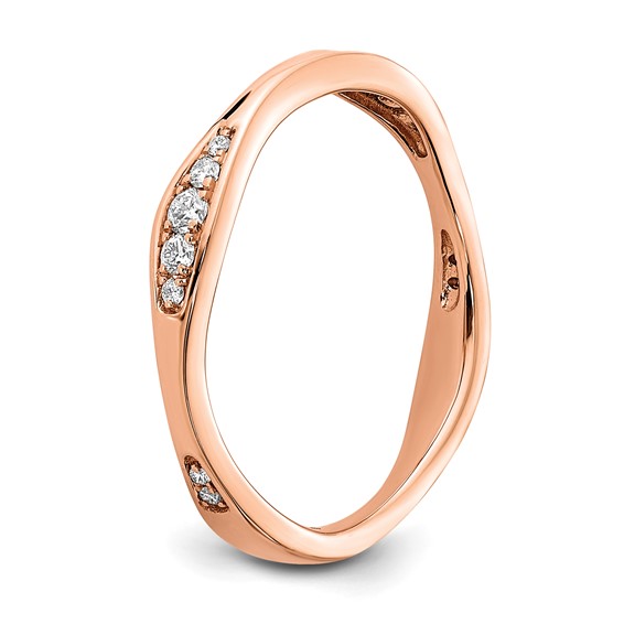 14k Rose Gold Diamond Wedding Band