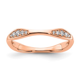 14k Rose Gold Diamond Wedding Band