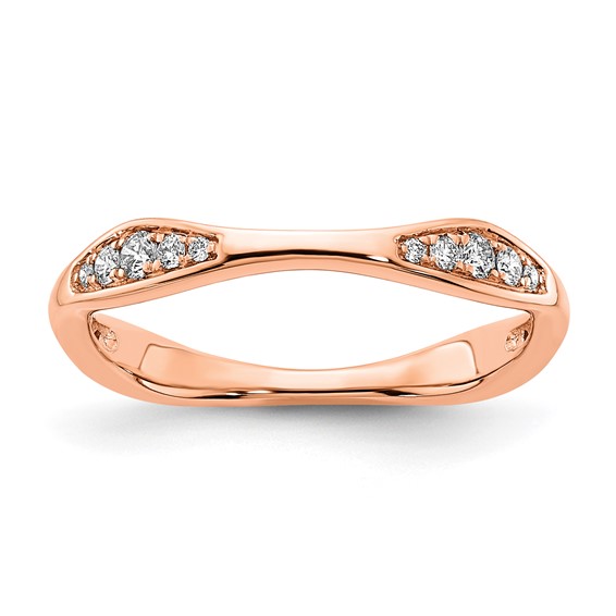 14k Rose Gold Diamond Wedding Band