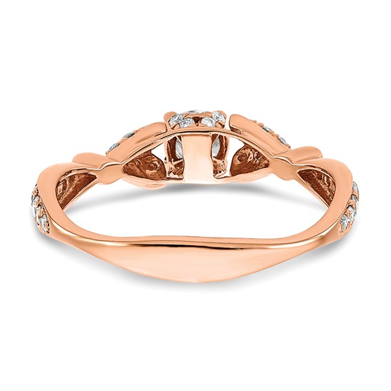 14k Rose Gold Diamond Complete Eng Ring