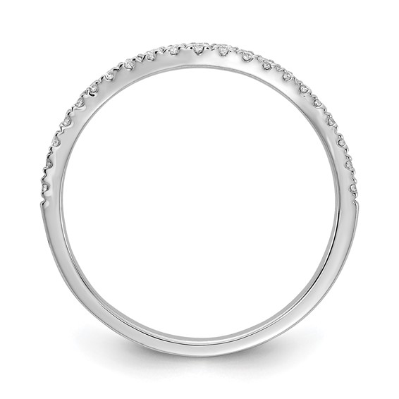 14k White Gold Diamond Wedding Band