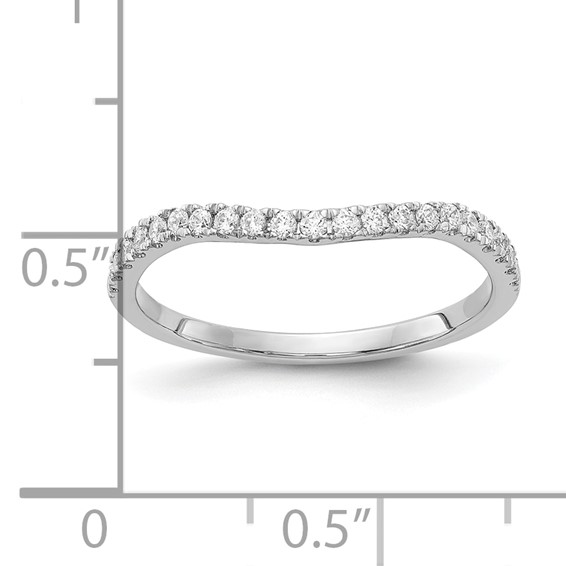 14k White Gold Diamond Wedding Band