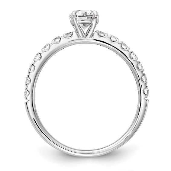 14kw Lab Grown Diamond VS+ F+ 1/2 ctw Engagement Ring Semi