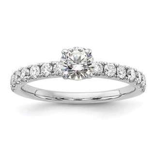 14kw Lab Grown Diamond VS+ F+ 1/2 ctw Engagement Ring Semi