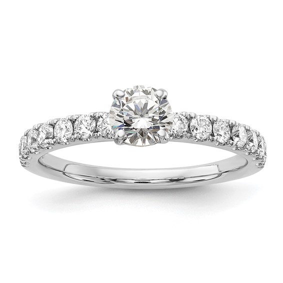 14kw Lab Grown Diamond VS+ F+ 1/2 ctw Engagement Ring Semi