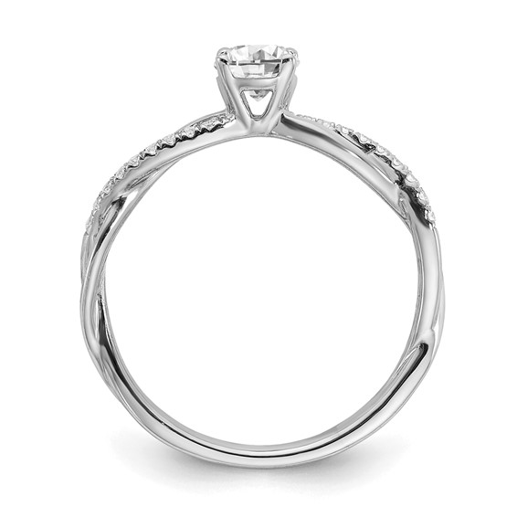 14k White Gold Diamond Semi-mount Engagement Ring