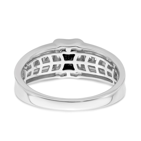 10K WG w/ YG parts Onyx & Dia Ring Rd-2-1.7mm 2-1.5mm 2-1.3mm Dia:F60