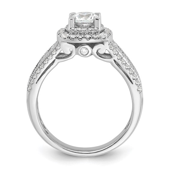 14k White Gold Diamond Semi-mount Engagement Ring
