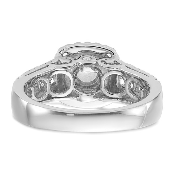 14k White Gold Diamond Semi-mount Engagement Ring