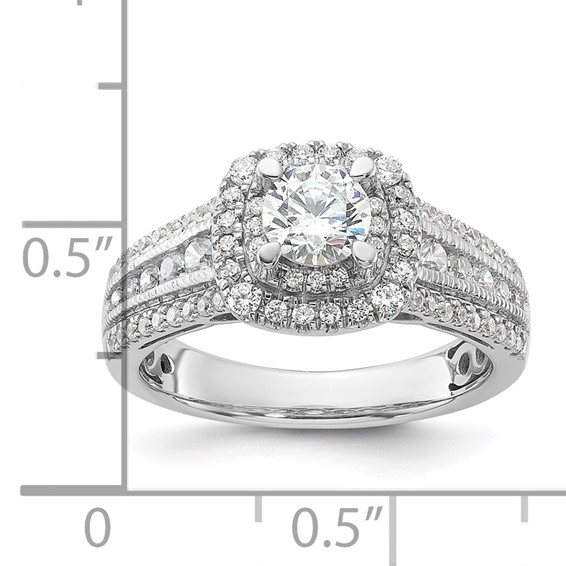 14k White Gold Diamond Semi-mount Engagement Ring
