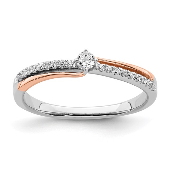 10k Two-tone Diamond Ring